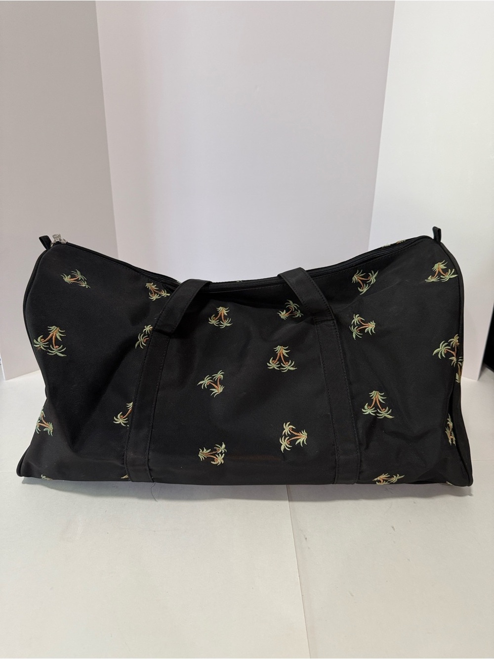 Alfagear Black Travel Duffel with Small Palm Motif